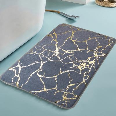 China Modern Simplicity Marble Bath Mat Non-Slip Modern Washable Floor Cover Bathroom Decor For Mats for sale