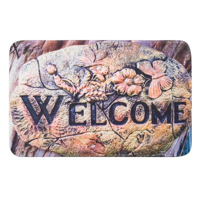 China Bathroom Mediterranean Welcome Kitchen Mat Wind Mat Sweet Home Letter Rug Anti-Slip Floor Mat For Hallway Living Room for sale