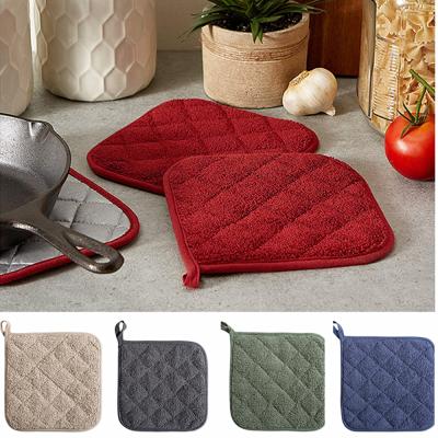 China Universal POLYESTER COTTON Pot Holder Cooking Kitchen Heat Resistant Tool Mat Place Table Potholders Hot Pads Baking Accessories for sale