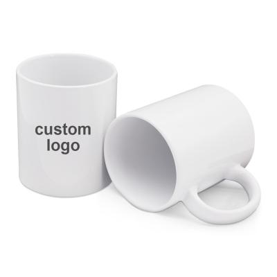 China Viable Us Warehouse Custom Logo 11oz Warehouse Porcelain Travel Coffee Ceramic Mugs Custom Sublimation Ceramic Mug Wholesale for sale