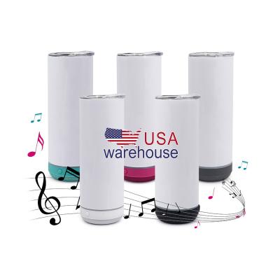 China Viable USA Warehouse Stainless Steel Music Cup Speaker Upright Smart Wireless Rocker Sublimation Wholesale for sale