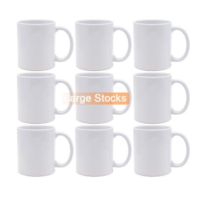 China Viable Supplier Promotional White Custom Logo Coffee Milk White Porcelain Mug 11oz Ceramic Mug With Handle Wholesale for sale