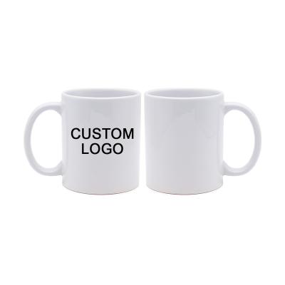 China Free Sample 11oz White Christmas Souvenir Mug Sustainable Creative Ceramic Unique Pottery Travel Mug Personalized Sublimation for sale