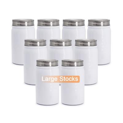 China Wholesale Sublimation Double Wall Insulated Coffee Mug Mason Jar Tumbler 17oz With Straw And Metal Lid for sale