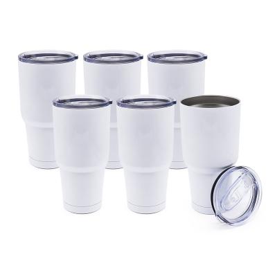 China Sustainable Wholesale 30oz Vacuum Insulated Stainless Steel Coffee Tumblers Travel To Keep Drinking Hot Cold For Sublimation for sale