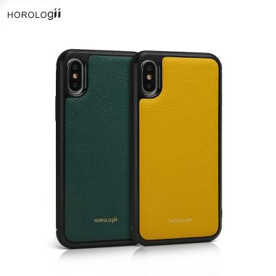 China Unique Italian Cow Leather Genuine Cow Leather Cell Phone Cases For iPhone Back Cover for sale