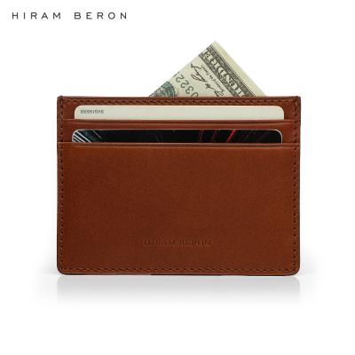 China Vintage Italian Vegetable Tanned Leather Card Holder Wallet For Men ODM OEM Wholesale for sale