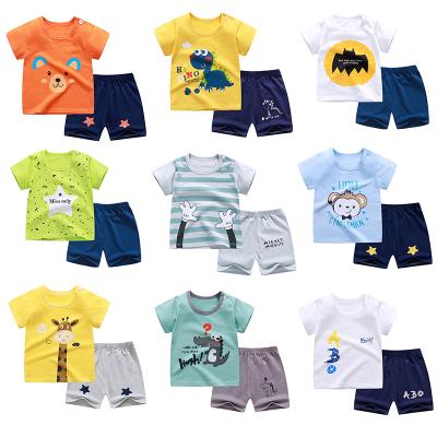 China Fashion\Comfortable\Durable Baby Boy Clothes Baby Clothes Sets Short Sleeve Top+Shorts Summer 2 Pieces Kids Clothing 100% Cotton Short Sleeve Boy Suit for sale