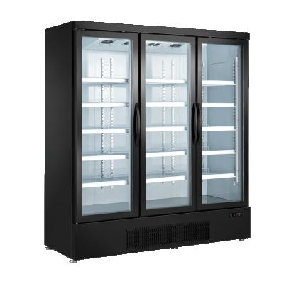 China Single-temperature Three Door Supermarket Strong Glass Four-Glass Full Door Mounted Bottom Beverage For New Display Cooler for sale