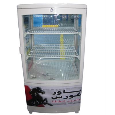 China Single-Temperature 4-Sided Glass Chiller Panaromic Food&Beverage Refrigerated Cabinet for sale