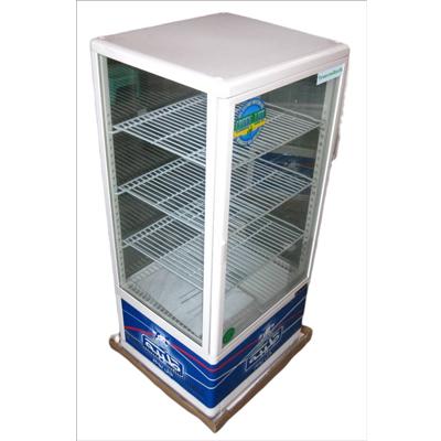 China Single-temperature Full View 4 Sided Glass Cooler Food&Beverage Supermarket Showcase for sale