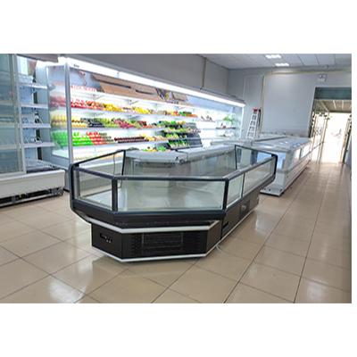 China Single-temperature Corner Deli /Meat/Fresh Fish C ommercialSupermarket Showcase Refrigerator for sale