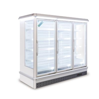 China Multi/Outdoor Double Door Single-temperature/Plug-in Commercial Fridge And Freezer Showcase Supermarket Fridge for sale