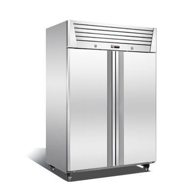 China Good Selling Single-Temperature Double Door Stainless Steel Fridge Kitchen Storage Refrigerator and Freezer for sale