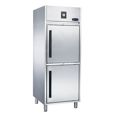 China Vertical Double-temperature Hotel Kitchen Refrigerator Stand Up Stainless Steel Commercial Freezer Freezer for sale