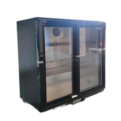 China Mini Bar Back Door Cooler Single-temperature Bar Beverage Display Cooler Wine Fridge Open Fridge Double Small Small for sale