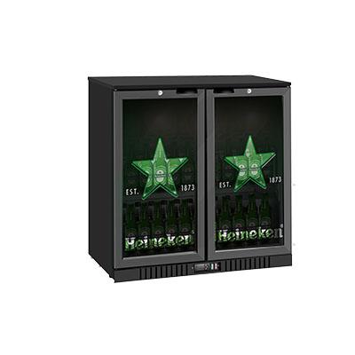 China Tiny Outdoor Single-Temp Party Back Bar With Two Door Beverage / Wine Storage Cooler for sale