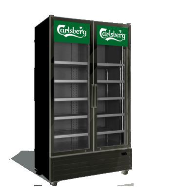 China Supermarket Commercial Display Cooler Double Doors High Quality Glass Soft Drinks/Single Vertical Single-temperature Showcases for sale