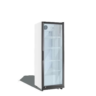 China Single-temperature Beverage Cooler Full Glass Single Door Merchandiser Upright Beverage Storing Display Cooler for sale