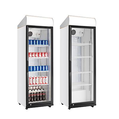 China Single-temperature Rocket Reach Single Glass Door Display Commercial Refrigerator Equipment Showcase Refrigerator for sale