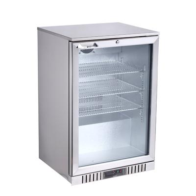 China Return Single-temperature Stainless Steel Single Door Cooler Mini Beverage /Beer Glass Bar Cooler for sale