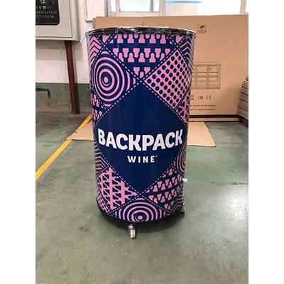 China Cooler Box Logo Customization Commercial Round Beverage Single-temperature Party Vertical Barrel for sale