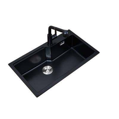 China With Hot Sale 9 Zeming ZM316 Colors Faucet Trapezium Optional Granite Compound Kitchen Sink Single Bowl for sale