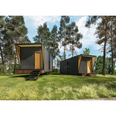 China New Design Modern Diy Outdoor Prefab Family House Mobile Container Home For Theater With Wheels for sale