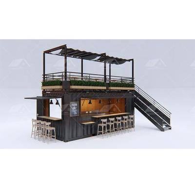 China Modern Cafe Container Bar 20ft Prefab Mobile Shop Mobile Container Shop for sale