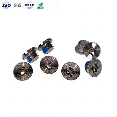 China CD Pattern Miniature Screws Stainless Steel Plum Anti-Demolition Slot Nylok Small Screws for sale