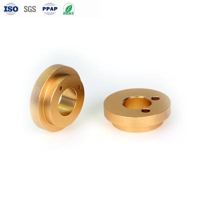 China Precision CNC Aluminum Parts ODM  CNC Machining Parts Liner With Anodized Gold for sale