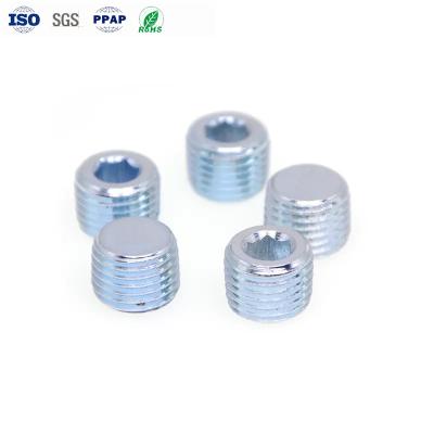 China M8 Electronic Screws Carbon Steel Blue Zinc Plated Hexagonal Screw Headless Flat Tail for sale