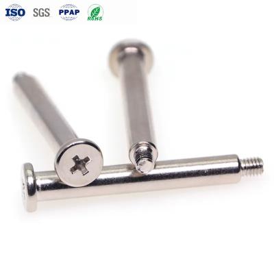 China M4 Shoulder Long Bolt Stainless Steel Cross Groove Flat Head Bolt Custom for sale