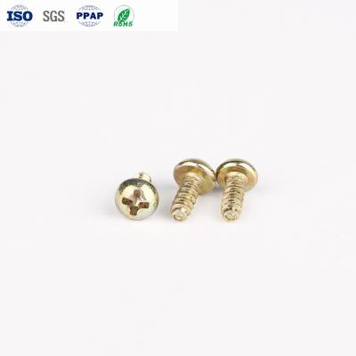 China Golden Decorative Screws Carbon Steel Small Self Tapping Screws Disc Head For Furniture Industry for sale