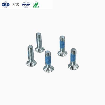 China Pozidriv Anti-Slip Teeth Countersunk Head Pointing Rubberized Anti-Loosening Bolts for sale