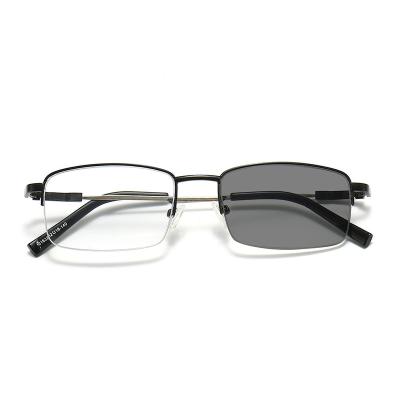 China Thin Frame Bifocal Blue Light Reading Glasses Blocking Photochromic Reading Glasses for sale