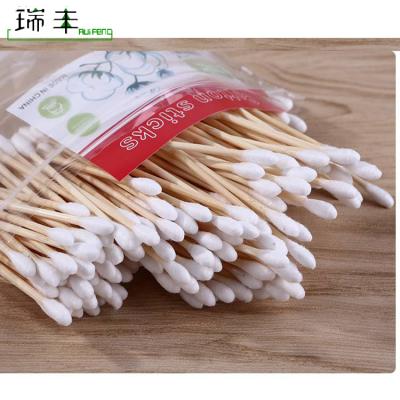 China Manicure Salon 100 Pcs Per OPP Bag Disposable High Quality Baby Sterile Cotton Bud Swabs for sale