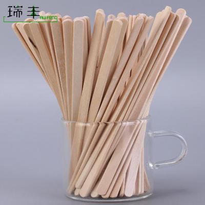 China Wholesale Custom Wooden Coffee Stirrer Kitchen Disposable Stocked LOGO Wooden Tea Stirrer for sale