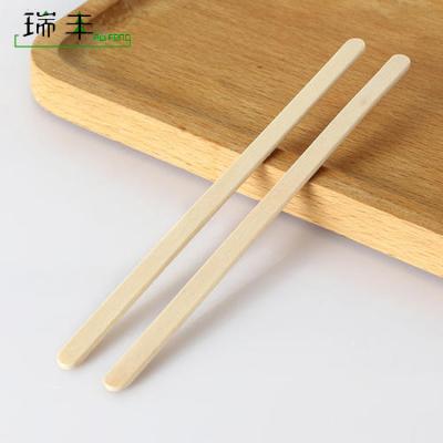 China Factory Price Birch Wooden Coffee Stirrer Single Stir Stick Stocked Wooden Coffee Stirrer Stick for sale