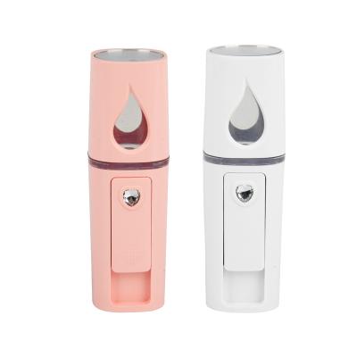 China Mini Portable Electric Face Humidifier Moisturizer Face Humidifier Nano Facial Spray Mist Sprayer With Mirror For Moisturize Skin for sale