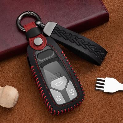 China Luxury Multi Key Organizer Small Wallet Holder Vintage Custom Logo Vintage Custom Logo Genuine Leather Car Key Protect For Audi A3 A4 A5 for sale