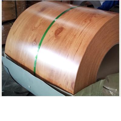 China Wooden Corrugated Roof Design PPGI Steel Coil For Interior Decoration Material for sale