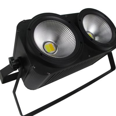 China Ktv Studio TV Movie Dmx Strobe Warm Cool White 2x100w 2 Eyes Led Assist Blinder Light for sale