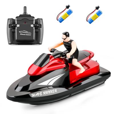 China Amazon Hot Sale 2.4G Dual Cell Version Intelligence Entertainment Game Daily Motorboat Red RC Model Toys Motorboat for sale