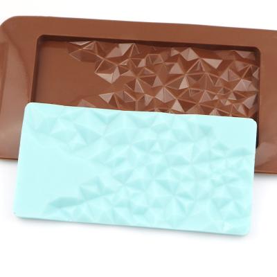 China 1036 Disposable Ready To Shipping Silicone Chocolate Mold Full Plate Irregular Solid Geometry Cake Decorating Mold for sale