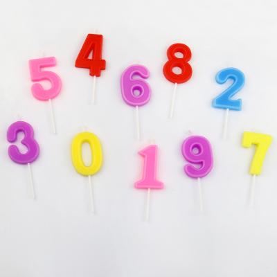 China 479 Number 0-9 Shape Disposable Candles, Happy Birthday Cake Decorating Mold /25 pcs per ctn for sale