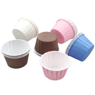 China 478 Disposable High Temperature Resistant Rolling Mouth Muffin Cup Cake Baking Molds Multi Color Plated Cupcake Mold/50 Pcs Paper Molds for sale