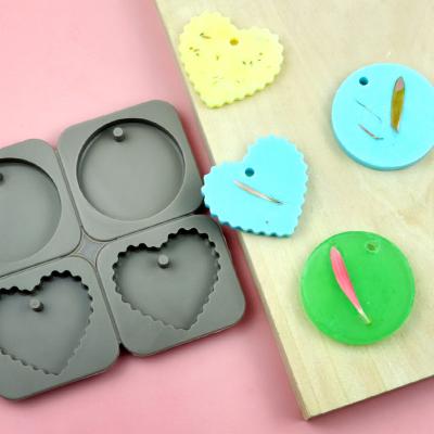 China 778 disposable ready to ship factory stock 4 cavity heart and round shape, gypsum aromatherapy tablet, cake tool for sale