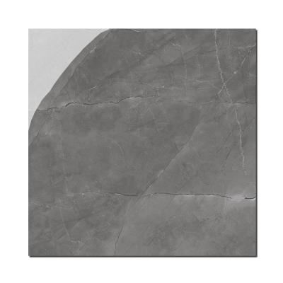 China Marble Gray Color 32x32 Ceramic Glazed Glazed Glossy Floor Tile Modern Dark Body 800x800 Full Body Look for sale