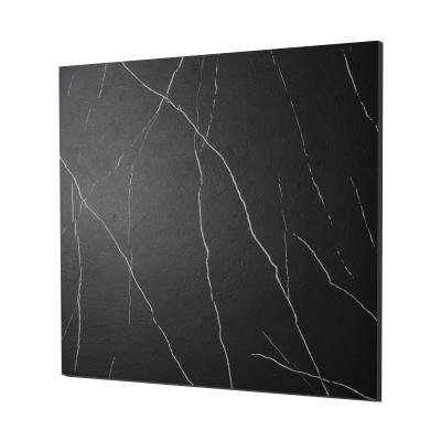 China CLASSIC Hot Sale Full Body Nero Margiua Marble Look Matt Black And White Rustic Porcelain Tile 600x600 for sale